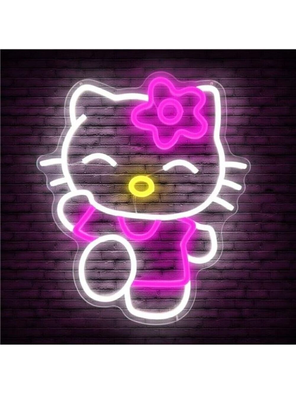 Hello Kitty LED Neon Sign Light Cute Cat Anime Room Game Gamer GIFT Collection